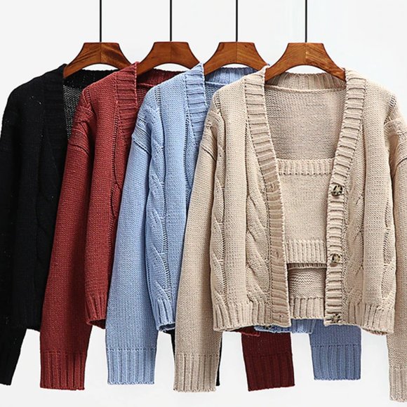 BURGUNDY SWEATER SET - Picture 3 of 3